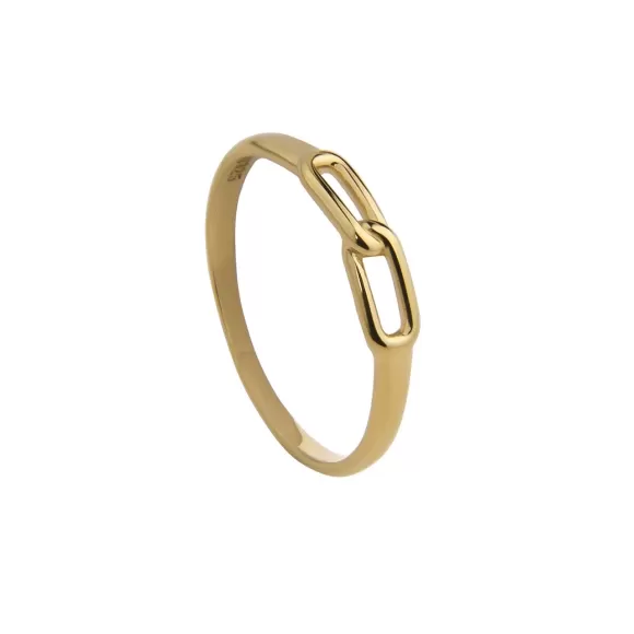 Jeberg Jewellery Ring Love Link, Vergoldet