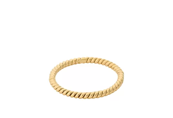 Pernille Corydon Ring Twisted, Vergoldet