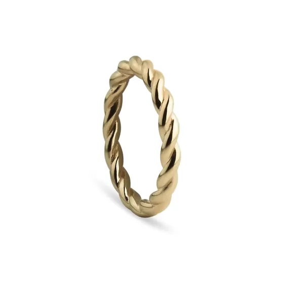 Jeberg Jewellery Ring Twisted, Vergoldet